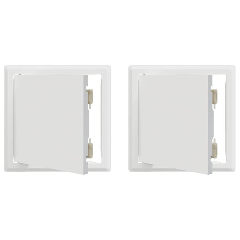 vidaXL Πάνελ Πρόσβασης 2 τμχ. Λευκό 23 x 23 x 3 cm Ατσάλι