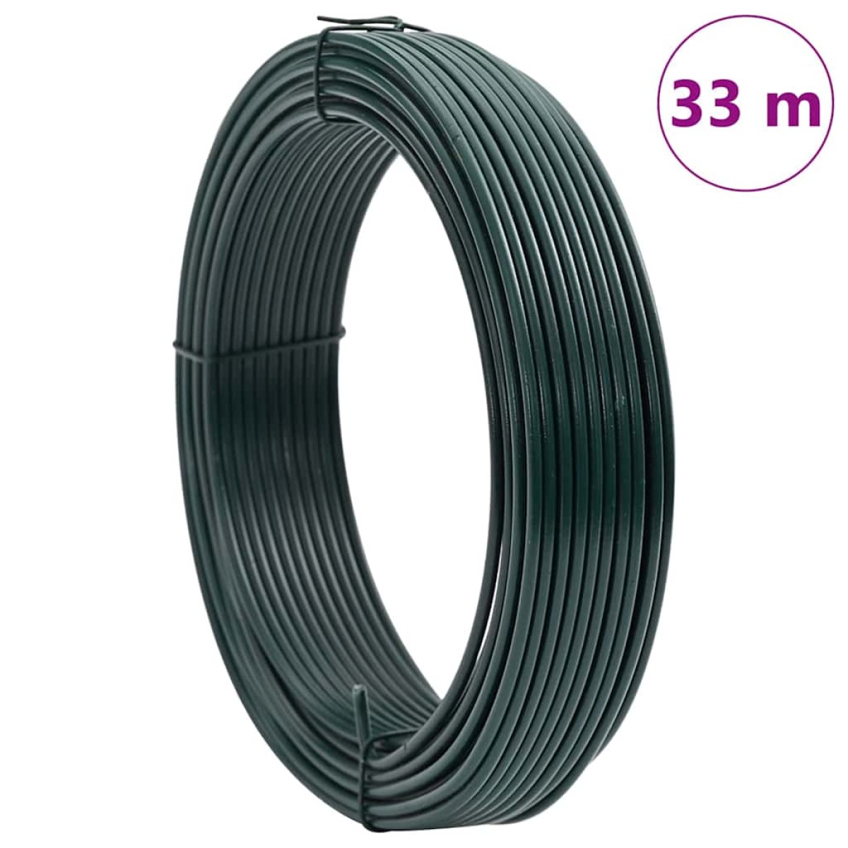 vidaXL Σχοινί Περιφράξεως Πράσινο 33 μ PVC