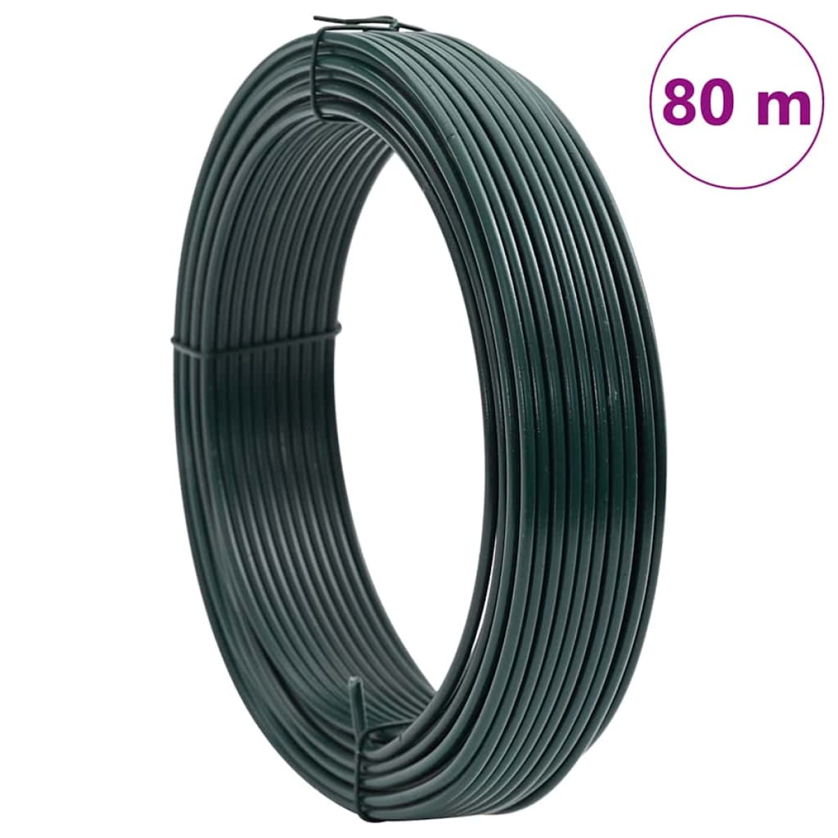 vidaXL Σχοινί Περιφράξεως Πράσινο 80 m PVC