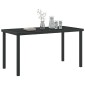 vidaXL Τραπέζι Κήπου Μαύρο 140 x 70 x 73 cm Μέταλλο