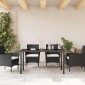 vidaXL Τραπέζι Κήπου Μαύρο 140 x 70 x 73 cm Μέταλλο