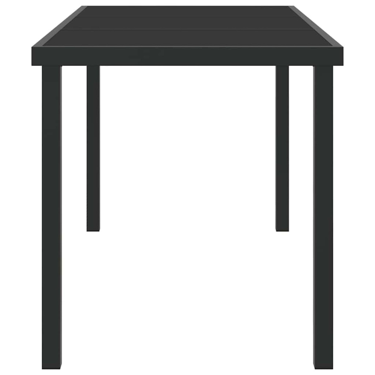 vidaXL Τραπέζι Κήπου Μαύρο 140 x 70 x 73 cm Μέταλλο