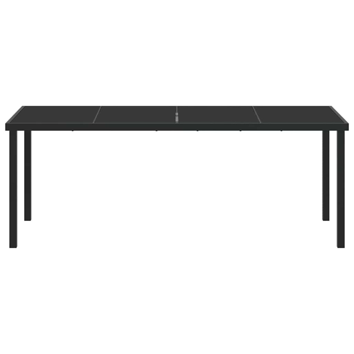 vidaXL Τραπέζι Κήπου Μαύρο 200 x 80 x 73 εκ Μέταλλο