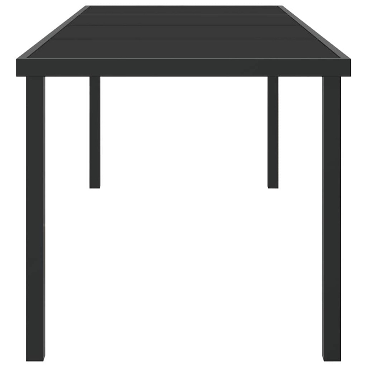vidaXL Τραπέζι Κήπου Μαύρο 200 x 80 x 73 εκ Μέταλλο