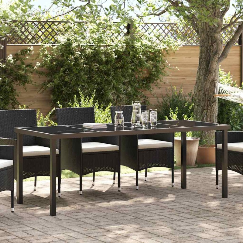 vidaXL Τραπέζι Κήπου Μαύρο 200 x 80 x 73 εκ Μέταλλο