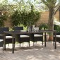 vidaXL Τραπέζι Κήπου Μαύρο 200 x 80 x 73 εκ Μέταλλο