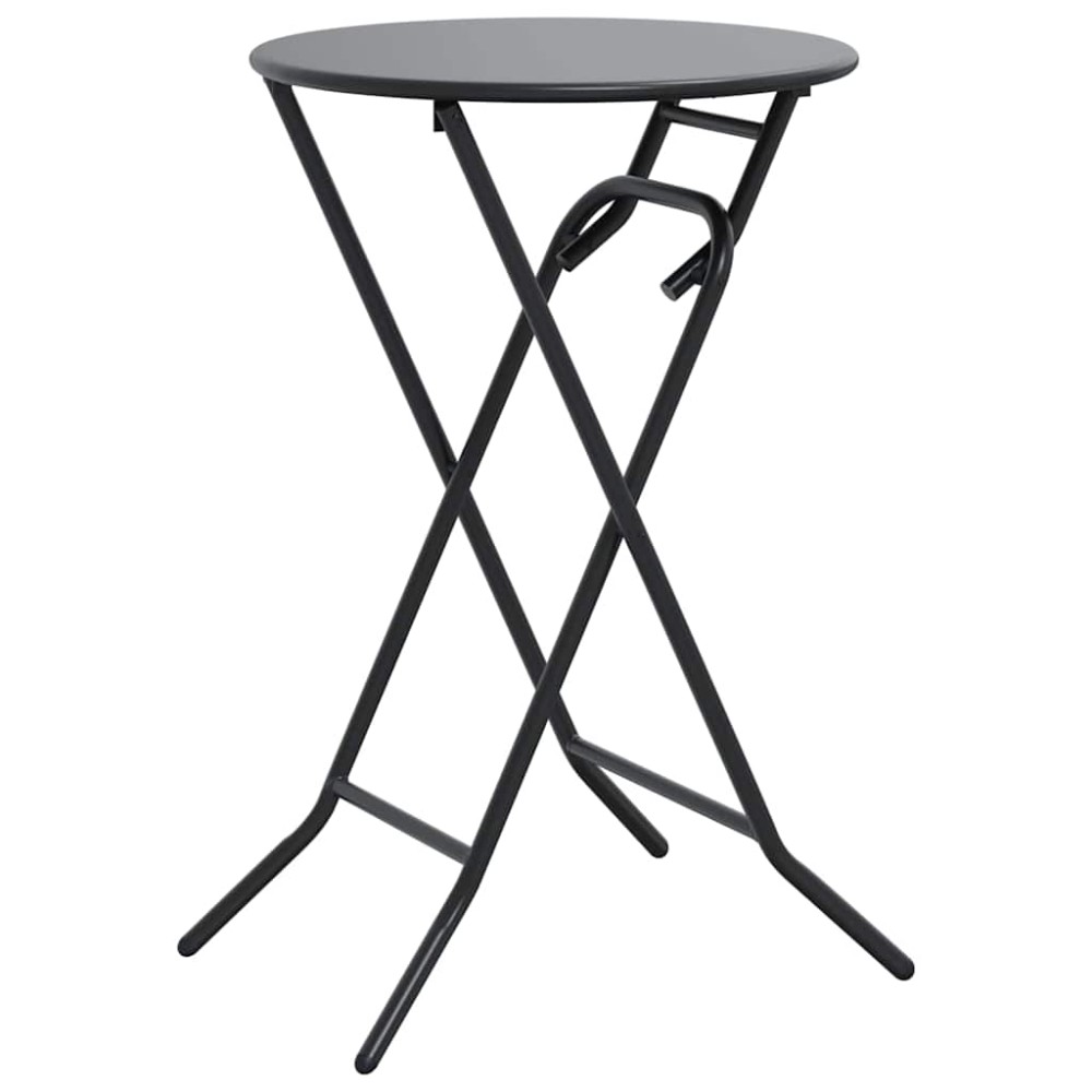 vidaXL Τραπέζι Κήπου Ανθρακί 50 x 50 x 72 cm Μέταλλο
