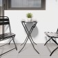 vidaXL Τραπέζι Κήπου Ανθρακί 50 x 50 x 72 cm Μέταλλο