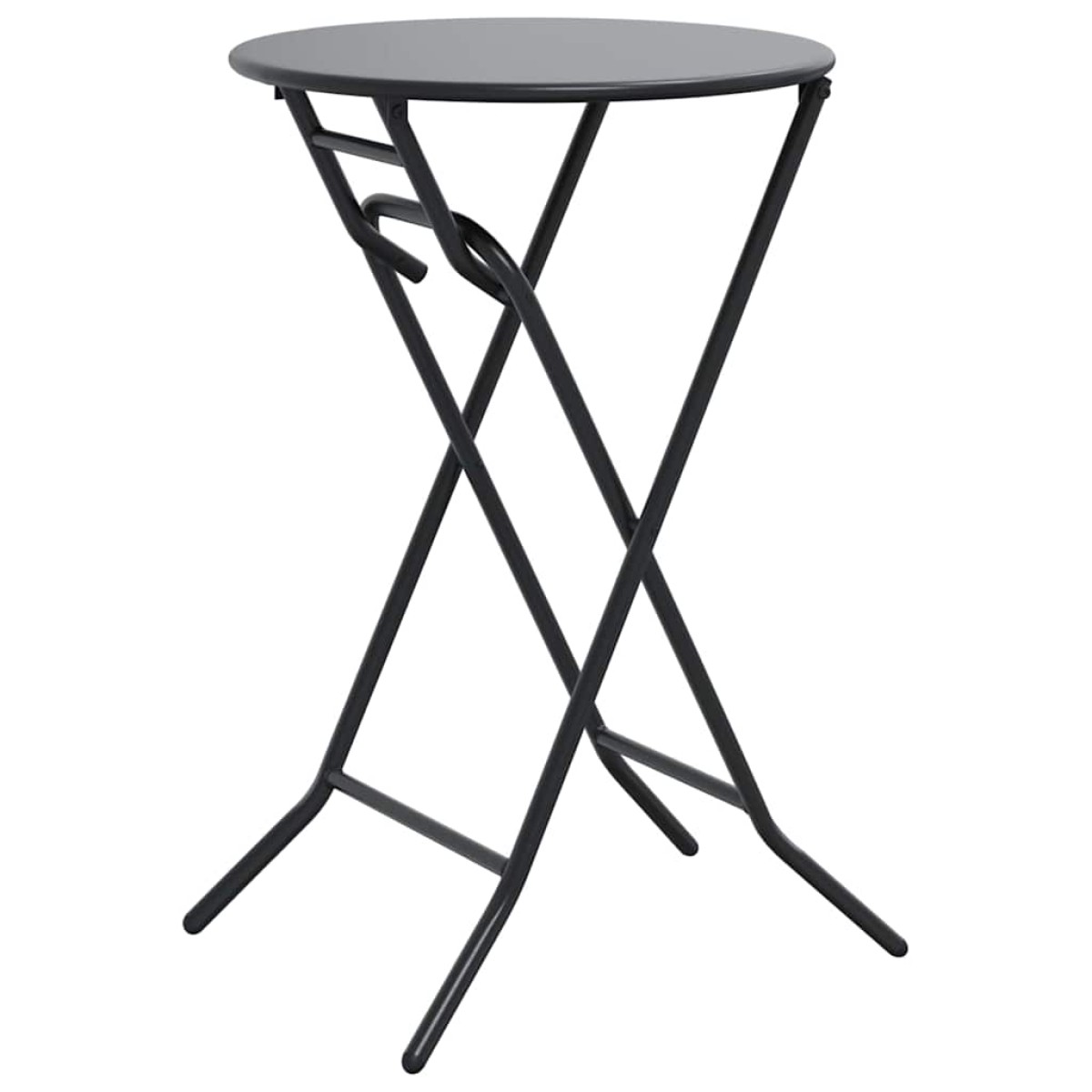 vidaXL Τραπέζι Κήπου Ανθρακί 50 x 50 x 72 cm Μέταλλο