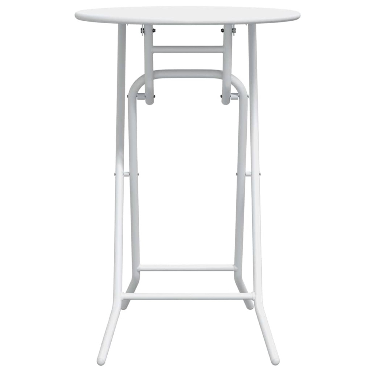 vidaXL Τραπέζι Κήπου Λευκό 50 x 50 x 72 cm Μέταλλο