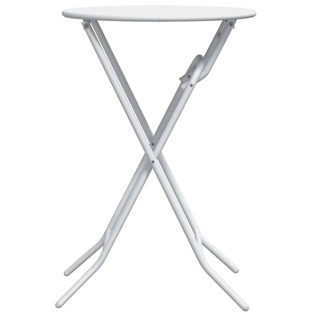 vidaXL Τραπέζι Κήπου Λευκό 50 x 50 x 72 cm Μέταλλο