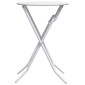 vidaXL Τραπέζι Κήπου Λευκό 50 x 50 x 72 cm Μέταλλο