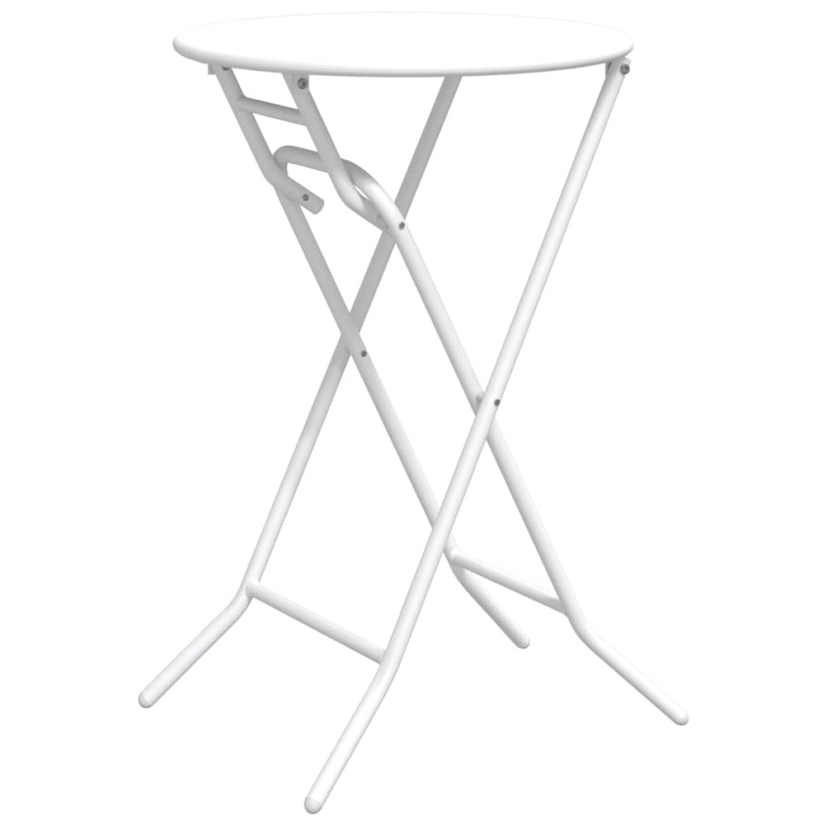 vidaXL Τραπέζι Κήπου Λευκό 50 x 50 x 72 cm Μέταλλο