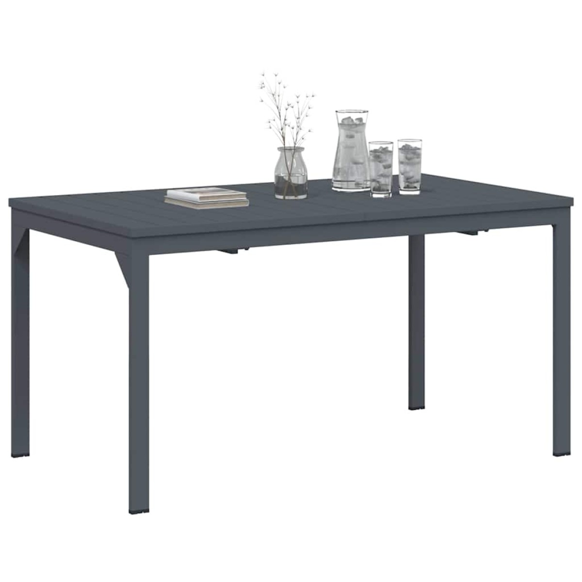 vidaXL Τραπέζι Patio Ανθρακί 180 x 80 x 74 cm
