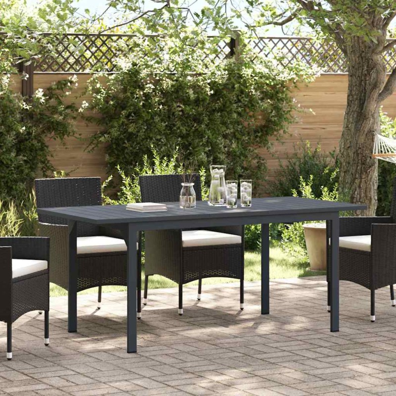 vidaXL Τραπέζι Patio Ανθρακί 180 x 80 x 74 cm