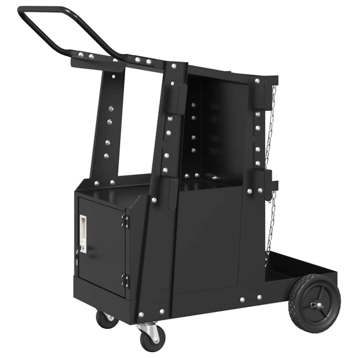 vidaXL Καρότσι συγκόλλησης Μαύρο 91 x 47 x 96 εκ Ατσάλι