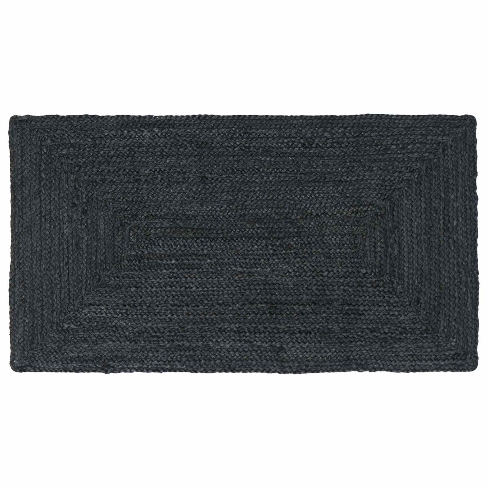 vidaXL Χαλιά χώρου Ορθογώνιος Σκούρο Γκρι 60 x 110 cm Γιούτα