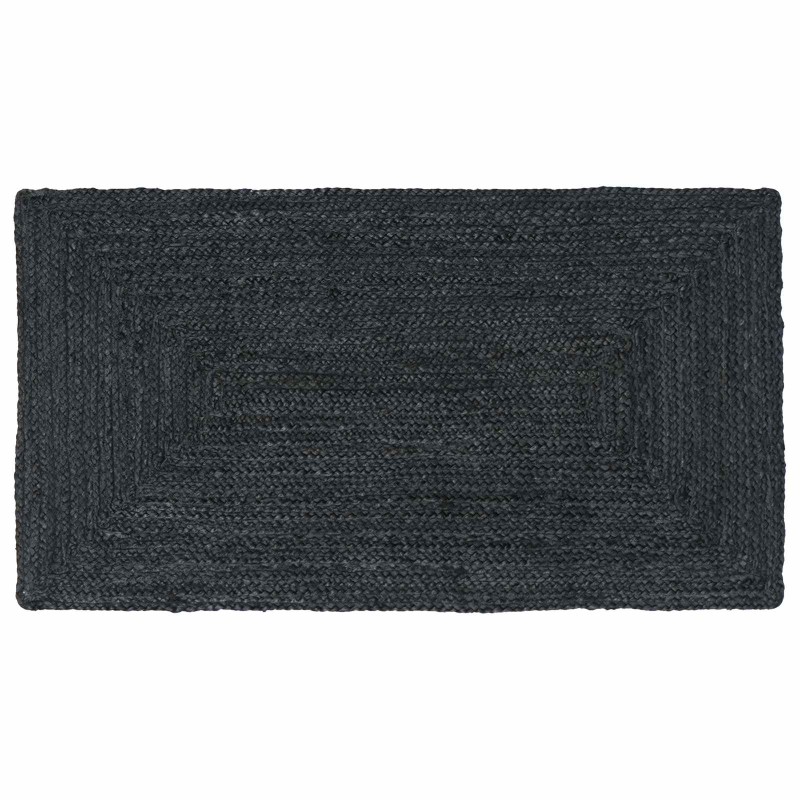vidaXL Χαλιά χώρου Ορθογώνιος Σκούρο Γκρι 60 x 110 cm Γιούτα