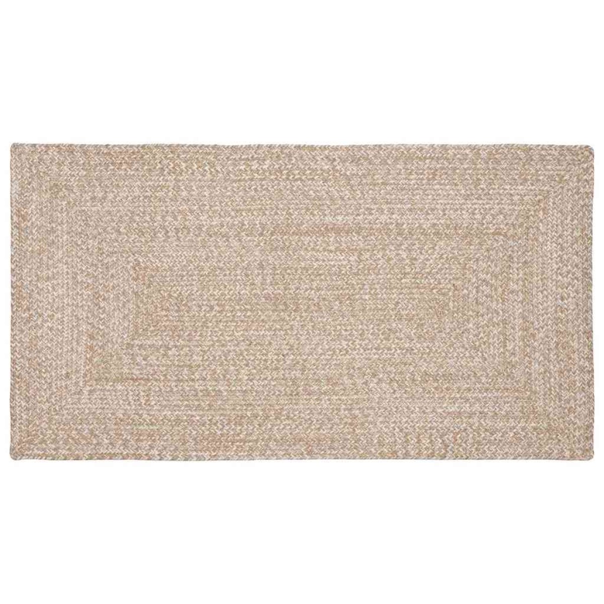 vidaXL Χαλιά χώρου Φυσικό και Λευκό 60 x 110 cm Γιούτα