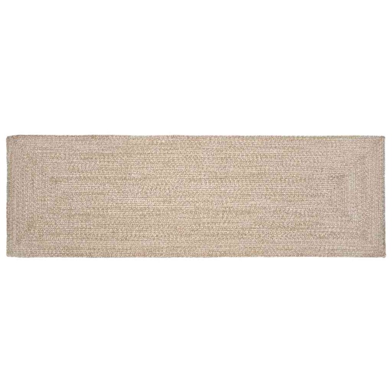 vidaXL Χαλιά χώρου Φυσικό και Λευκό 80 x 200 cm Γιούτα