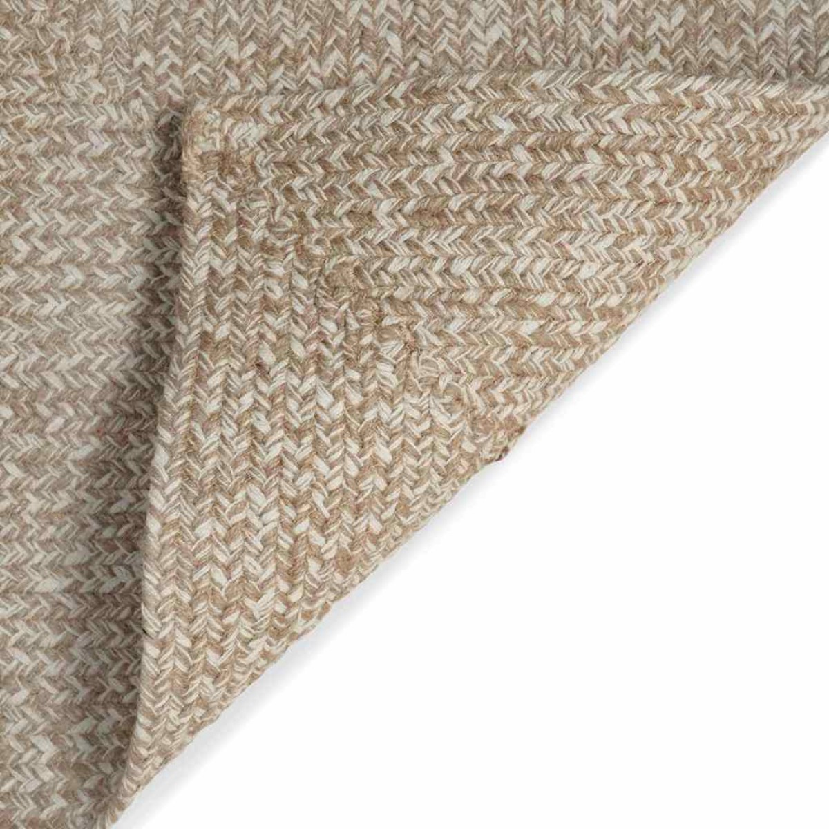 vidaXL Χαλιά χώρου Φυσικό και Λευκό 80 x 250 cm Γιούτα