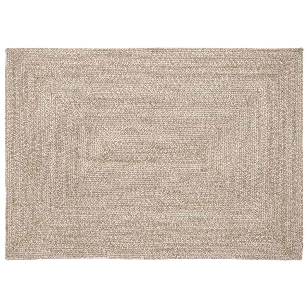 vidaXL Χαλιά χώρου Φυσικό και Λευκό 120 x 170 cm Γιούτα
