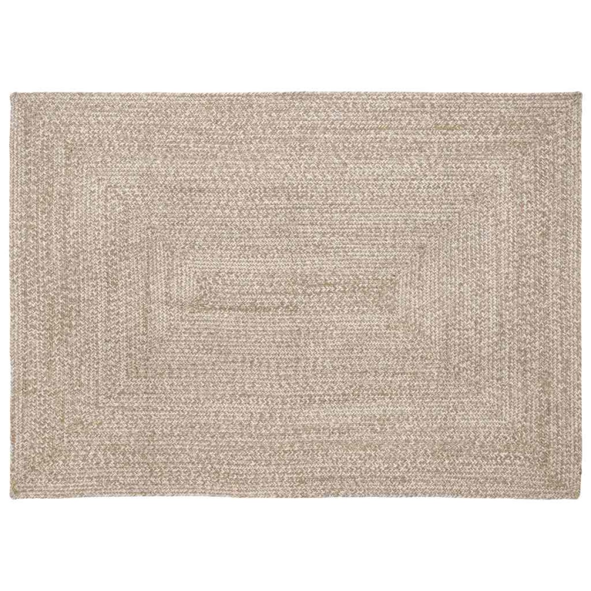 vidaXL Χαλιά χώρου Φυσικό και Λευκό 120 x 170 cm Γιούτα