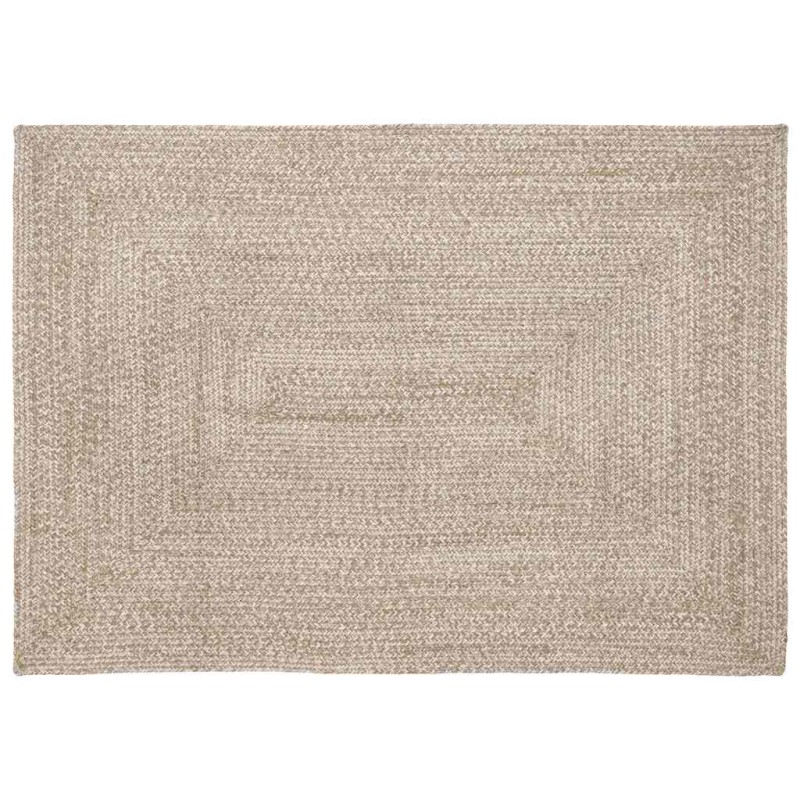 vidaXL Χαλιά χώρου Φυσικό και Λευκό 140 x 200 cm Γιούτα
