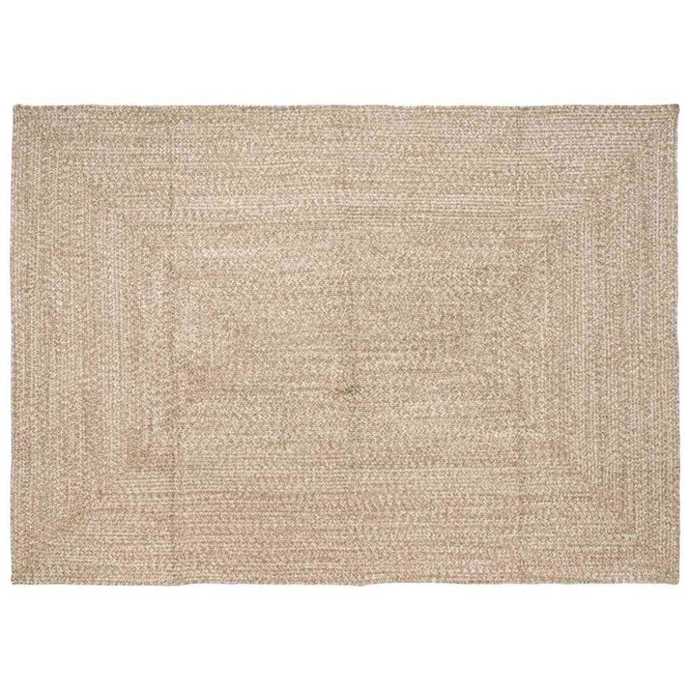 vidaXL Χαλιά χώρου Φυσικό και Λευκό 160 x 230 cm Γιούτα