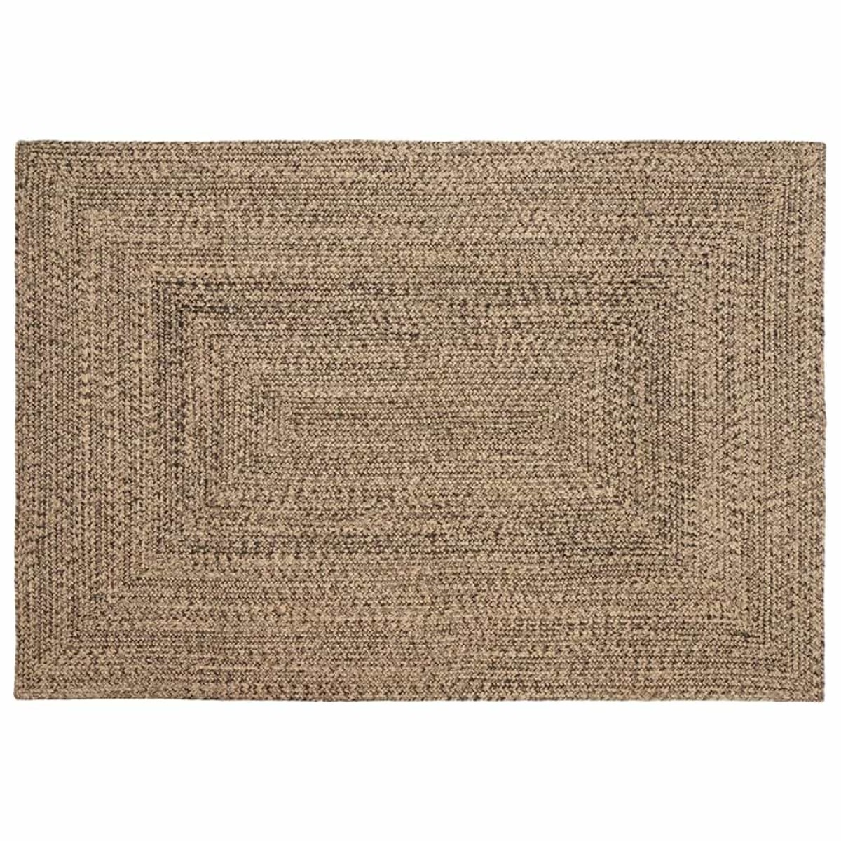vidaXL Χαλιά χώρου Φυσικό και Μαύρο 120 x 170 cm Γιούτα