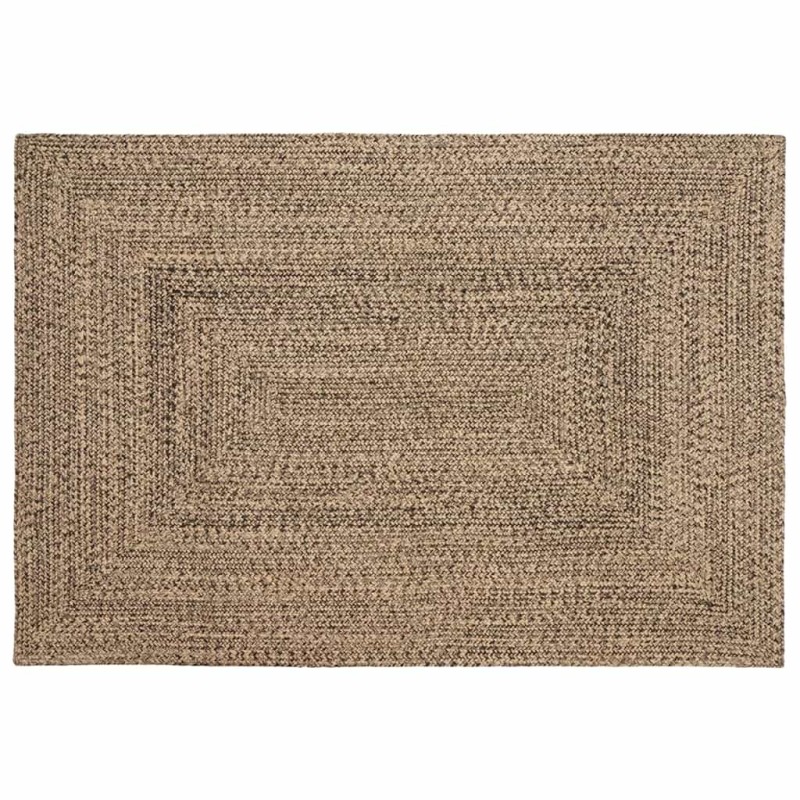 vidaXL Χαλιά χώρου Φυσικό και Μαύρο 120 x 170 cm Γιούτα