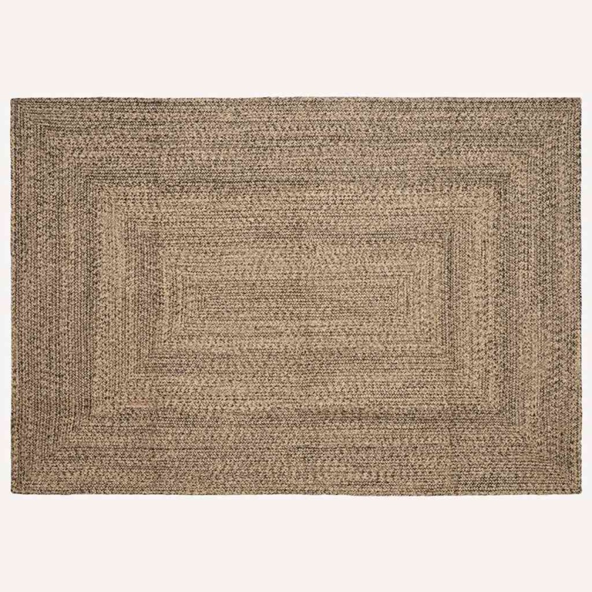 vidaXL Χαλιά χώρου Φυσικό και Μαύρο 160 x 230 cm Γιούτα