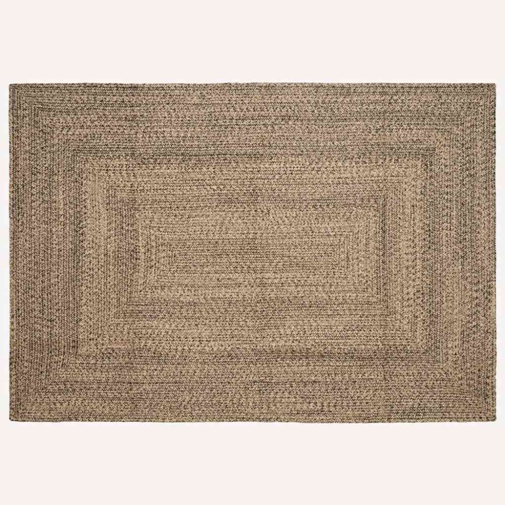 vidaXL Χαλιά χώρου Φυσικό και Μαύρο 240 x 340 εκ. Γιούτα