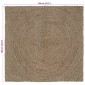vidaXL Χαλιά χώρου Γκρι 120 x 120 cm Γιούτα