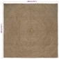 vidaXL Χαλιά χώρου Γκρι 200 x 200 cm Γιούτα