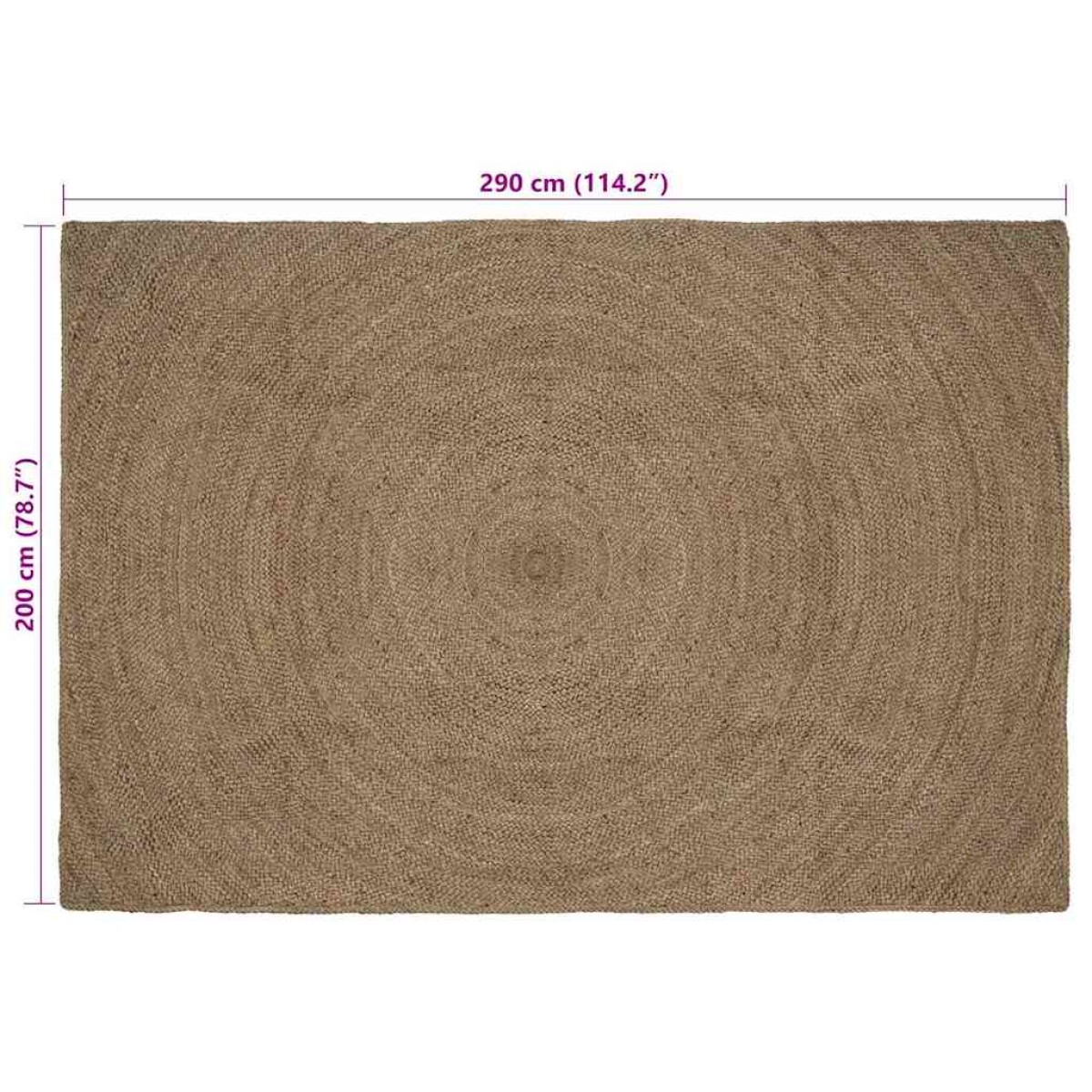vidaXL Χαλιά χώρου Γκρι 200 x 290 εκ. Γιούτα