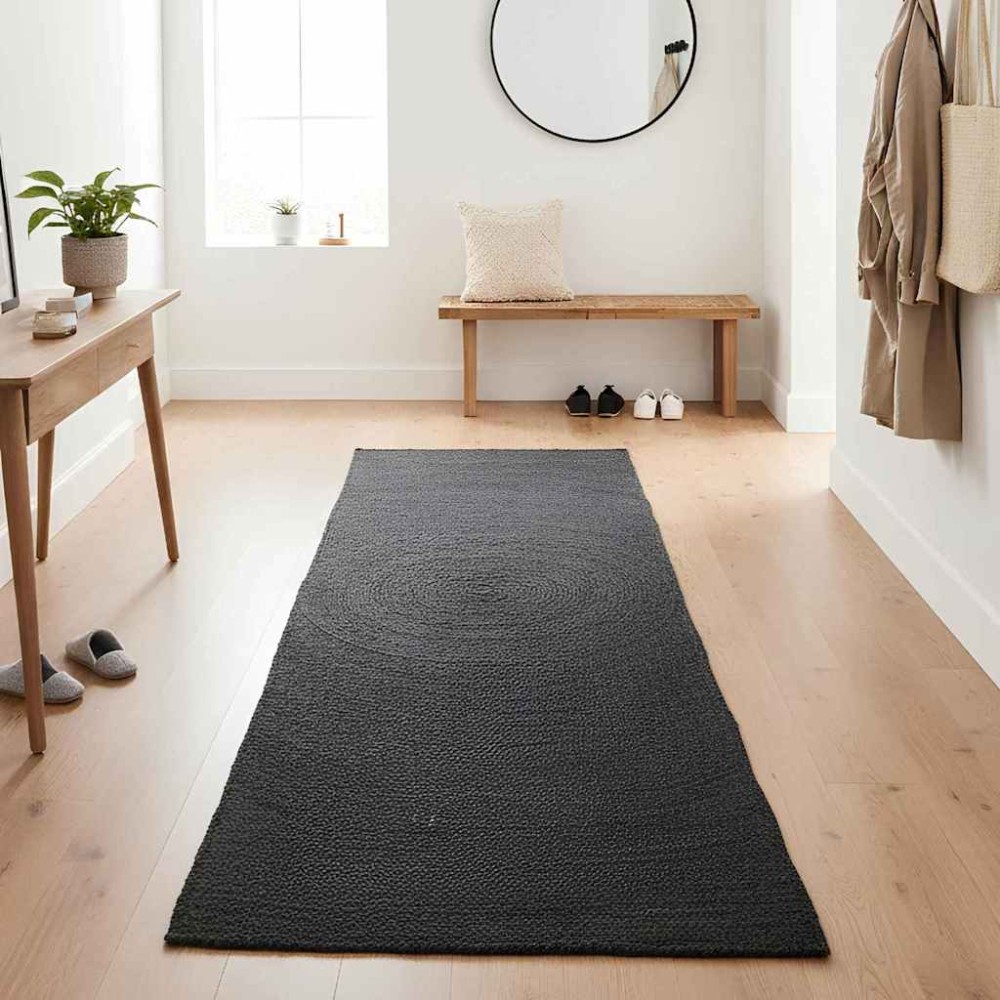 vidaXL Χαλιά χώρου Σκούρο Γκρι 60 x 200 cm Γιούτα