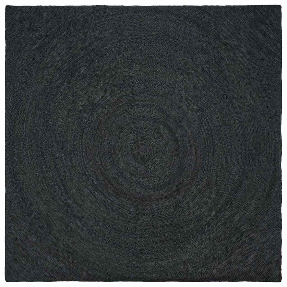 vidaXL Χαλιά χώρου Σκούρο Γκρι 200 x 200 cm Γιούτα