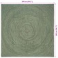 vidaXL Χαλιά χώρου Λαδί 240 x 240 cm Γιούτα