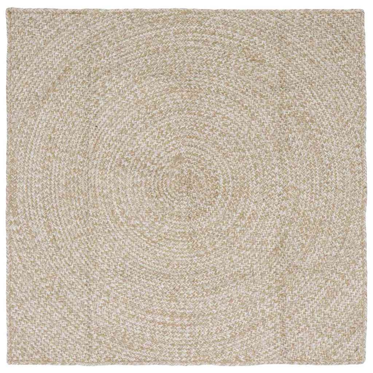 vidaXL Χαλιά χώρου Φυσικό και Λευκό 120 x 120 cm Γιούτα