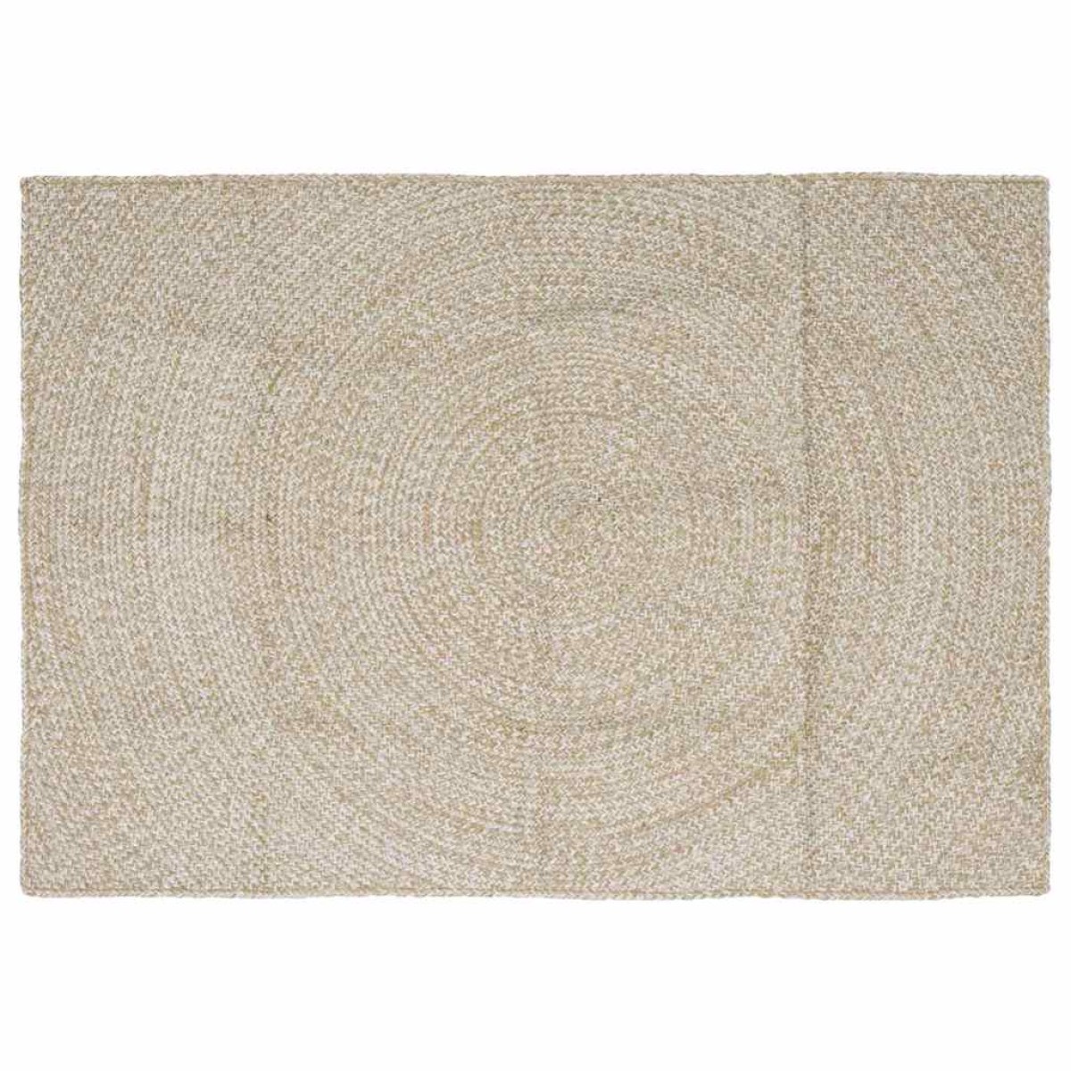 vidaXL Χαλιά χώρου Φυσικό και Λευκό 140 x 200 cm Γιούτα