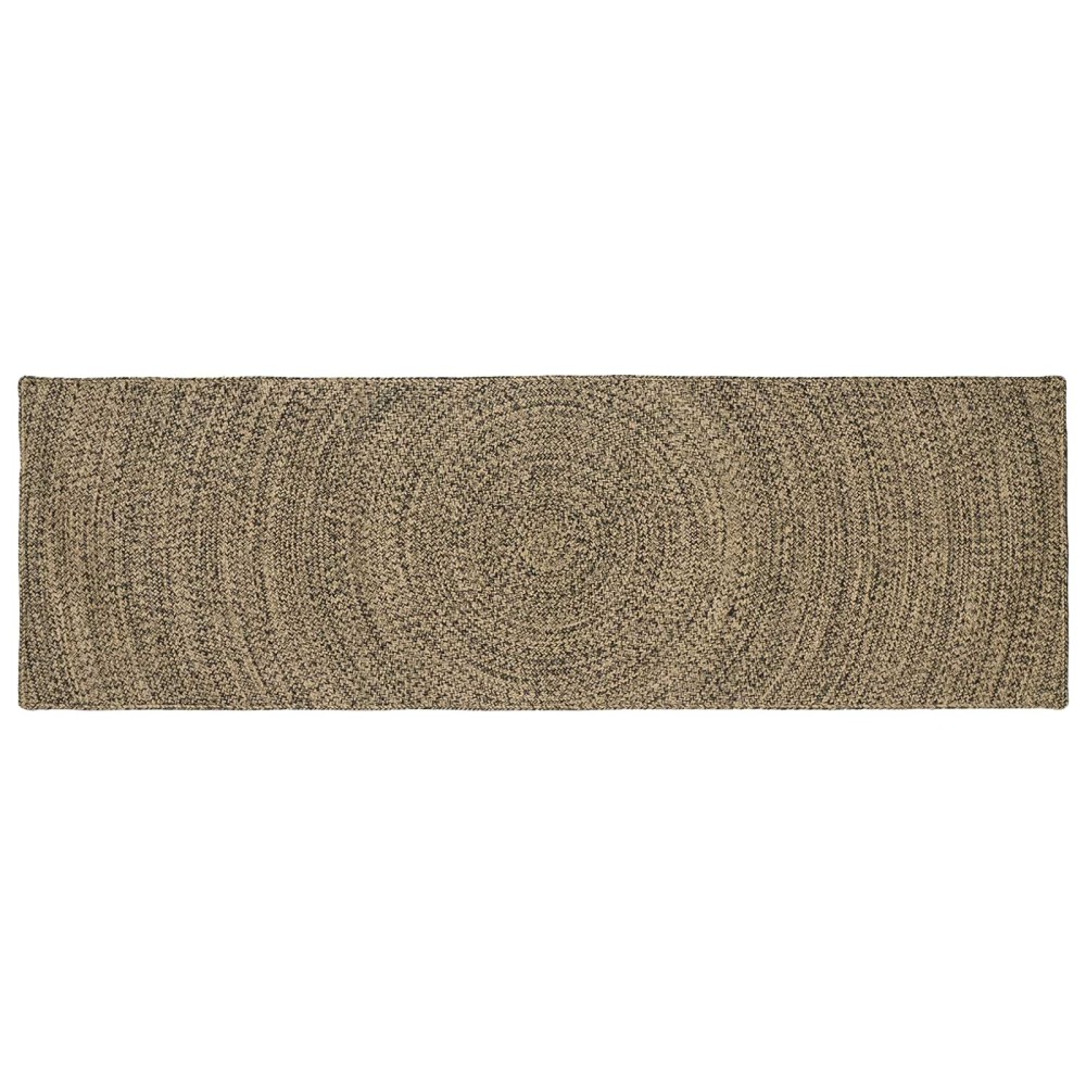 vidaXL Χαλιά χώρου Φυσικό και Μαύρο 80 x 200 cm Γιούτα