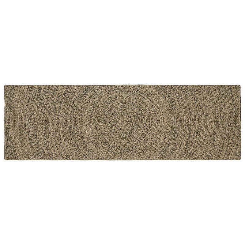vidaXL Χαλιά χώρου Φυσικό και Μαύρο 80 x 250 cm Γιούτα