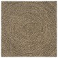 vidaXL Χαλιά χώρου Φυσικό και Μαύρο 120 x 120 cm Γιούτα