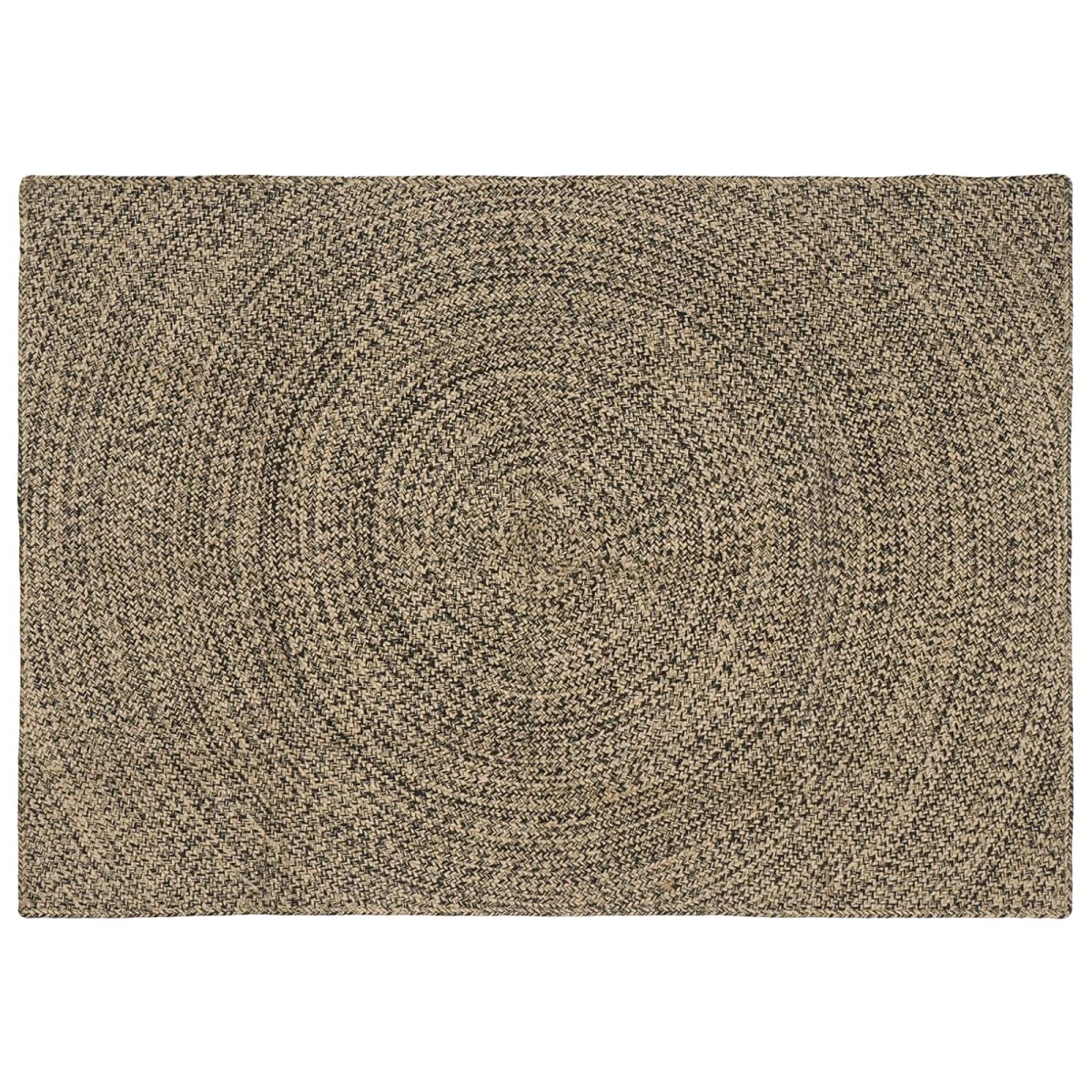 vidaXL Χαλιά χώρου Φυσικό και Μαύρο 120 x 170 cm Γιούτα