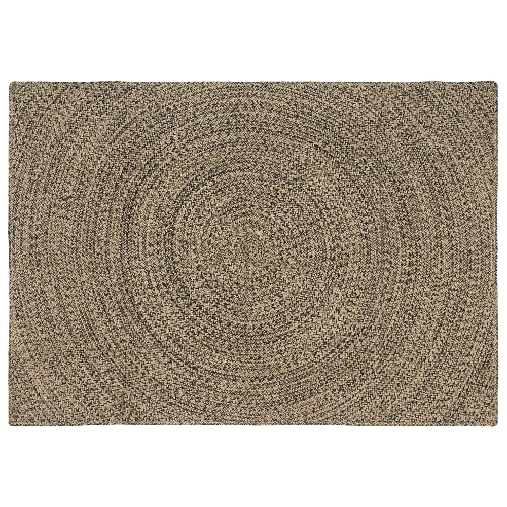 vidaXL Χαλιά χώρου Φυσικό και Μαύρο 140 x 200 cm Γιούτα