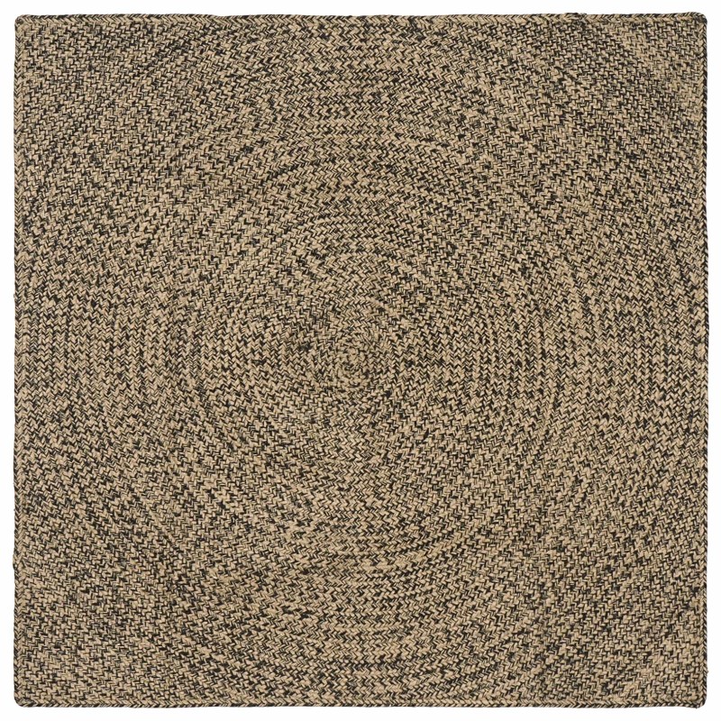 vidaXL Χαλιά χώρου Φυσικό και Μαύρο 160 x 160 cm Γιούτα