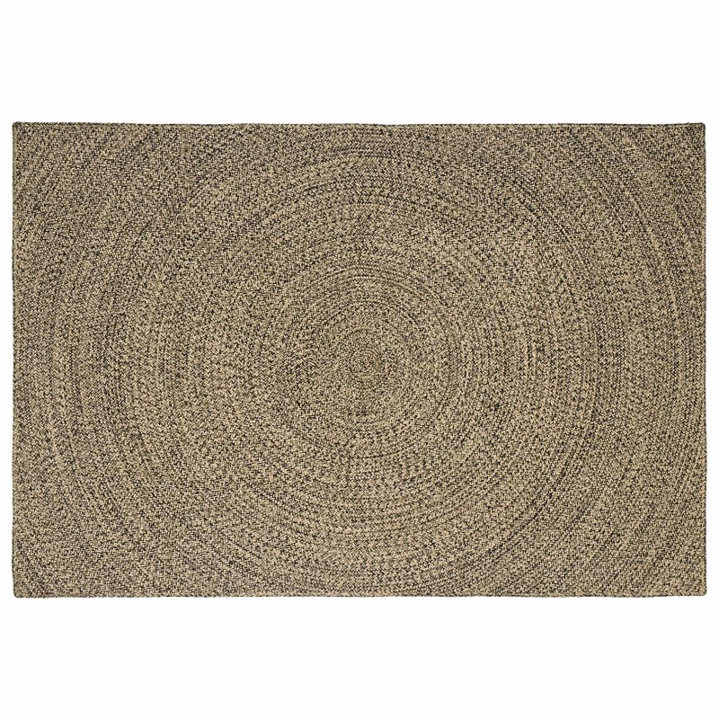 vidaXL Χαλιά χώρου Φυσικό και Μαύρο 160 x 230 cm Γιούτα