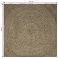 vidaXL Χαλιά χώρου Φυσικό και Μαύρο 200 x 200 cm Γιούτα