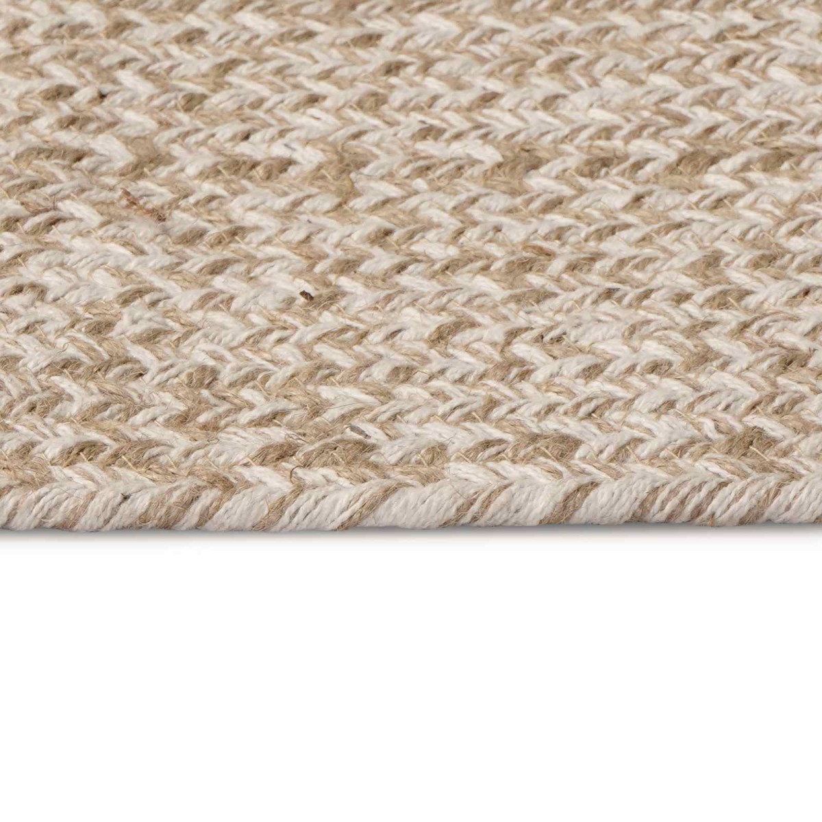 vidaXL Χαλιά χώρου Λευκό 122 x 183 cm Γιούτα